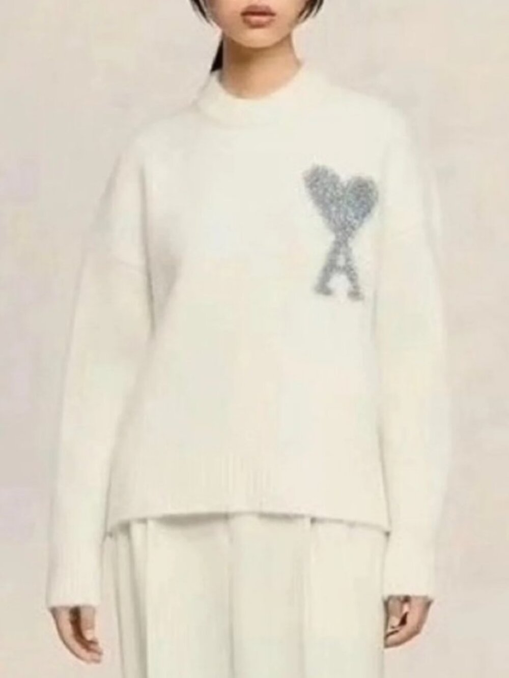 Ami De Coeur crewneck sweater cream unisex size M